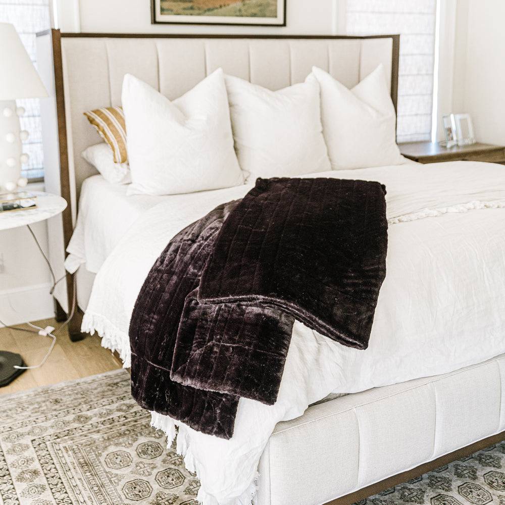 Buy Premium Black Throw Blankets Online | Minky Designs