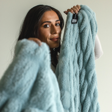 Load image into Gallery viewer, Glacier Glide Chic Blanket - Minky Designs