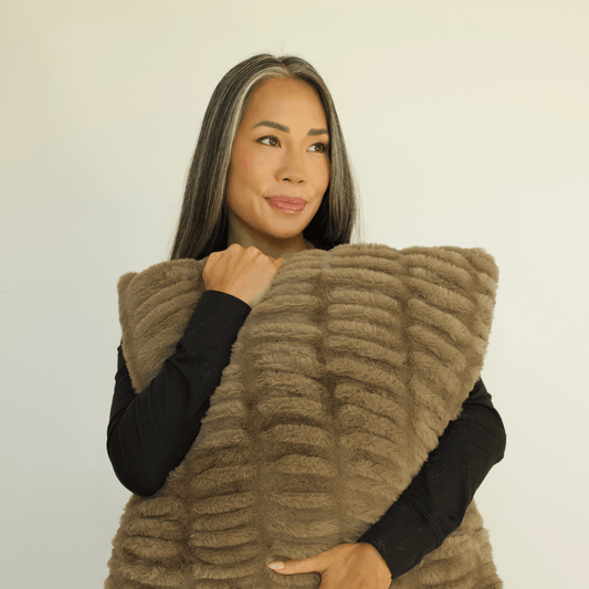 Driftwood Minky Throw Pillow