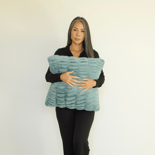 Glacier Glide Minky Throw Pillow