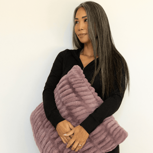Violet Dream Minky Throw Pillow
