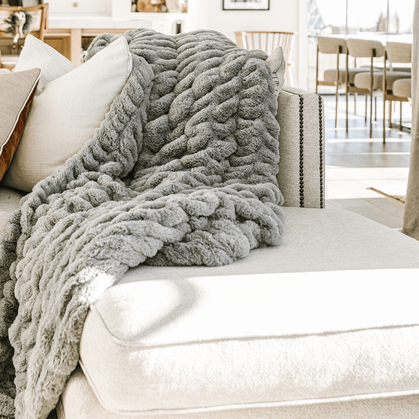 Ash Grey Chic Blanket - Minky Designs