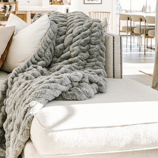 Ash Grey Chic Blanket - Minky Designs
