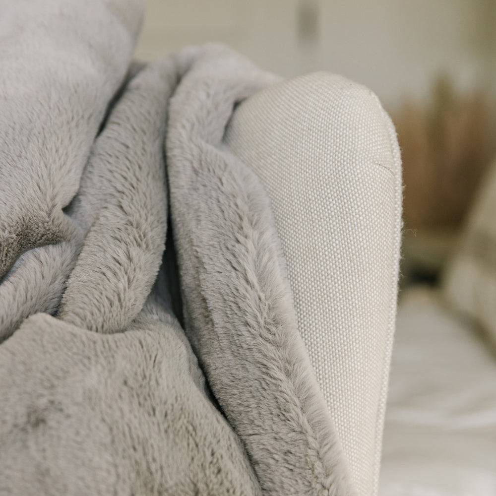 Ash Grey Posh Blanket - Minky Designs
