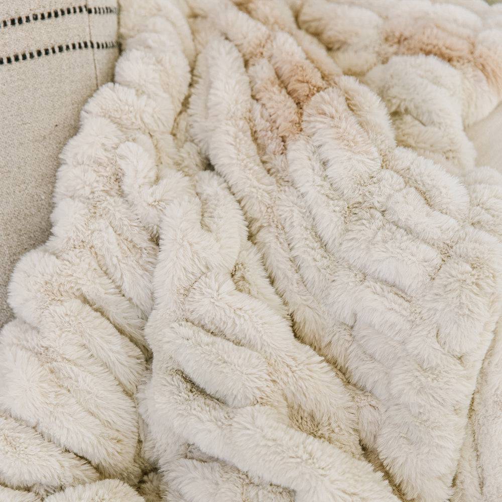 Crème Brulee Chic Blanket - Minky Designs