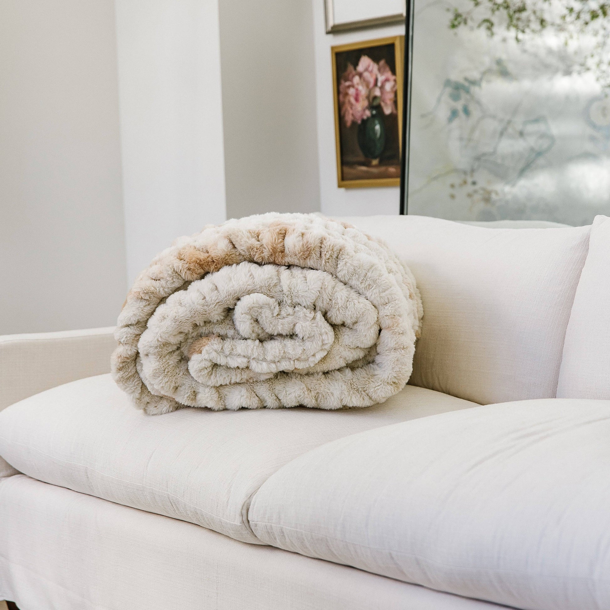 Crème Brulee Chic Blanket - Minky Designs