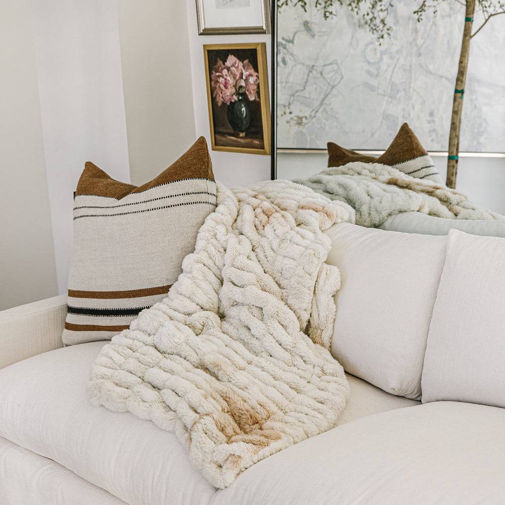 Crème Brulee Chic Blanket - Minky Designs