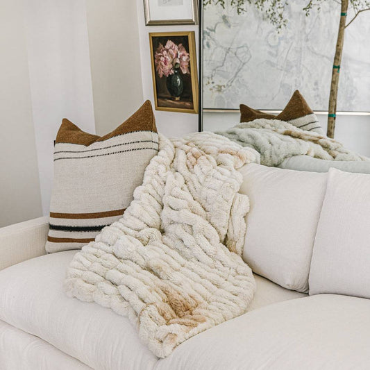 Crème Brulee Chic Blanket - Minky Designs