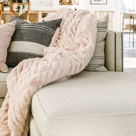 Blossom Pink Chic Blanket - Minky Designs