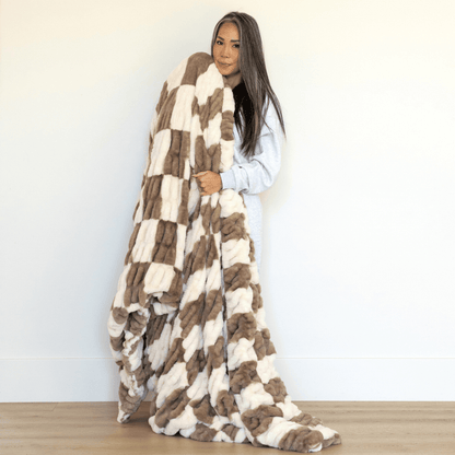 Timber Ridge Checkered Minky Blanket