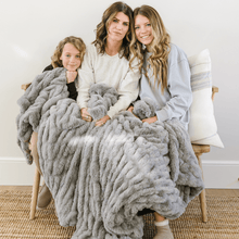 Load image into Gallery viewer, Ash Grey Chic Blanket - Minky Designs
