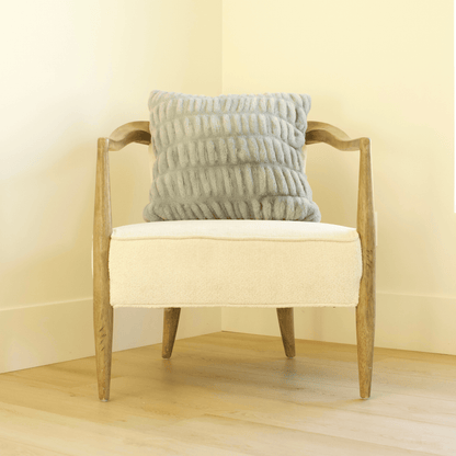 Ash Gray Minky Throw Pillow