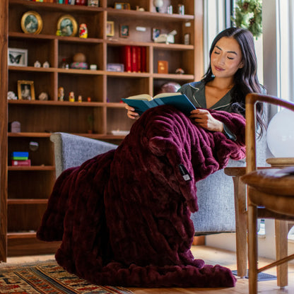 Berry Wine Minky Blanket