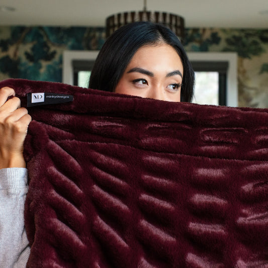 Berry Wine Minky Blanket