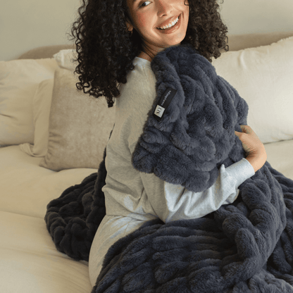 Charcoal Gray Minky Blanket