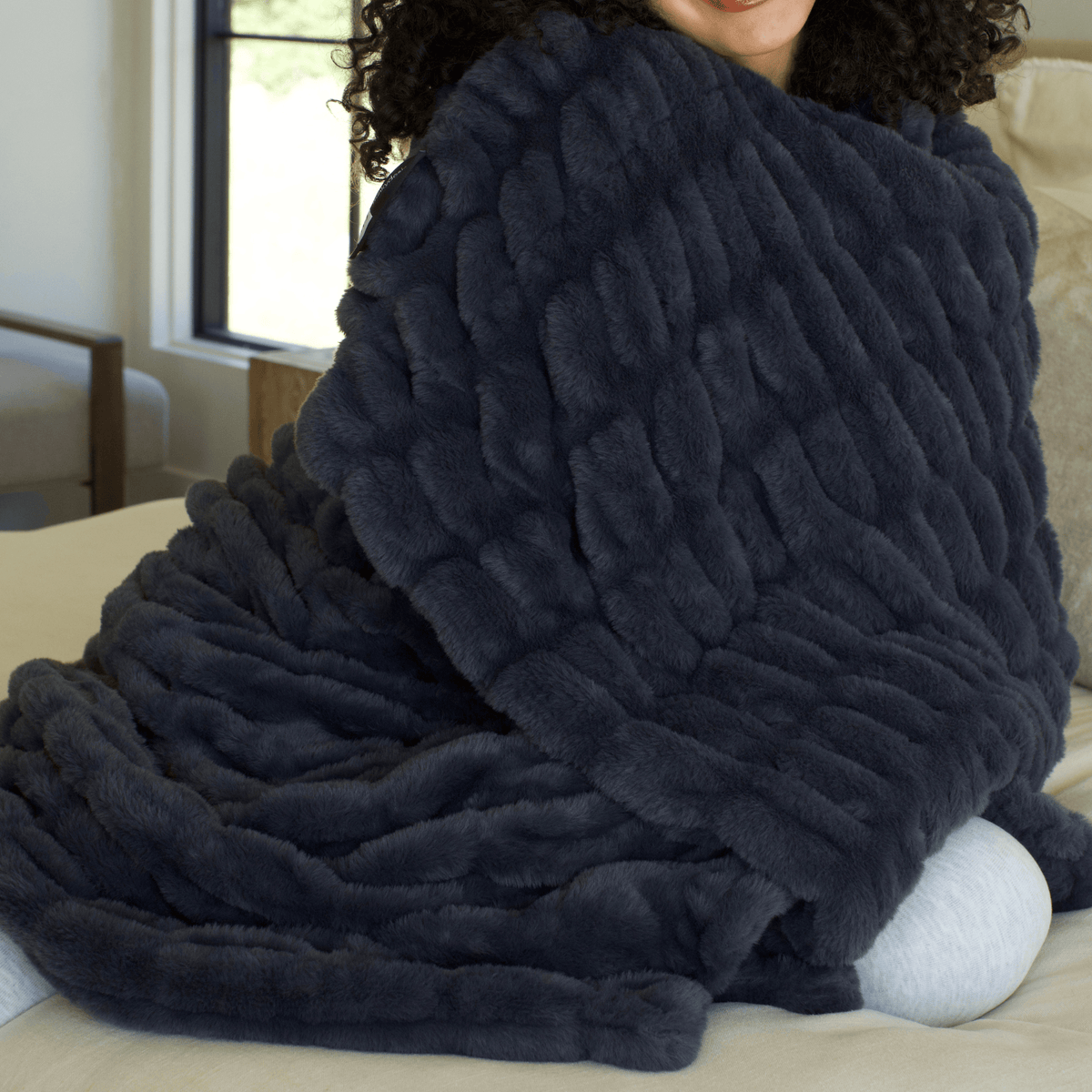 Charcoal Gray Minky Blanket
