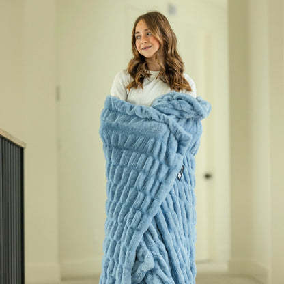 Iceberg Blue Minky Blanket