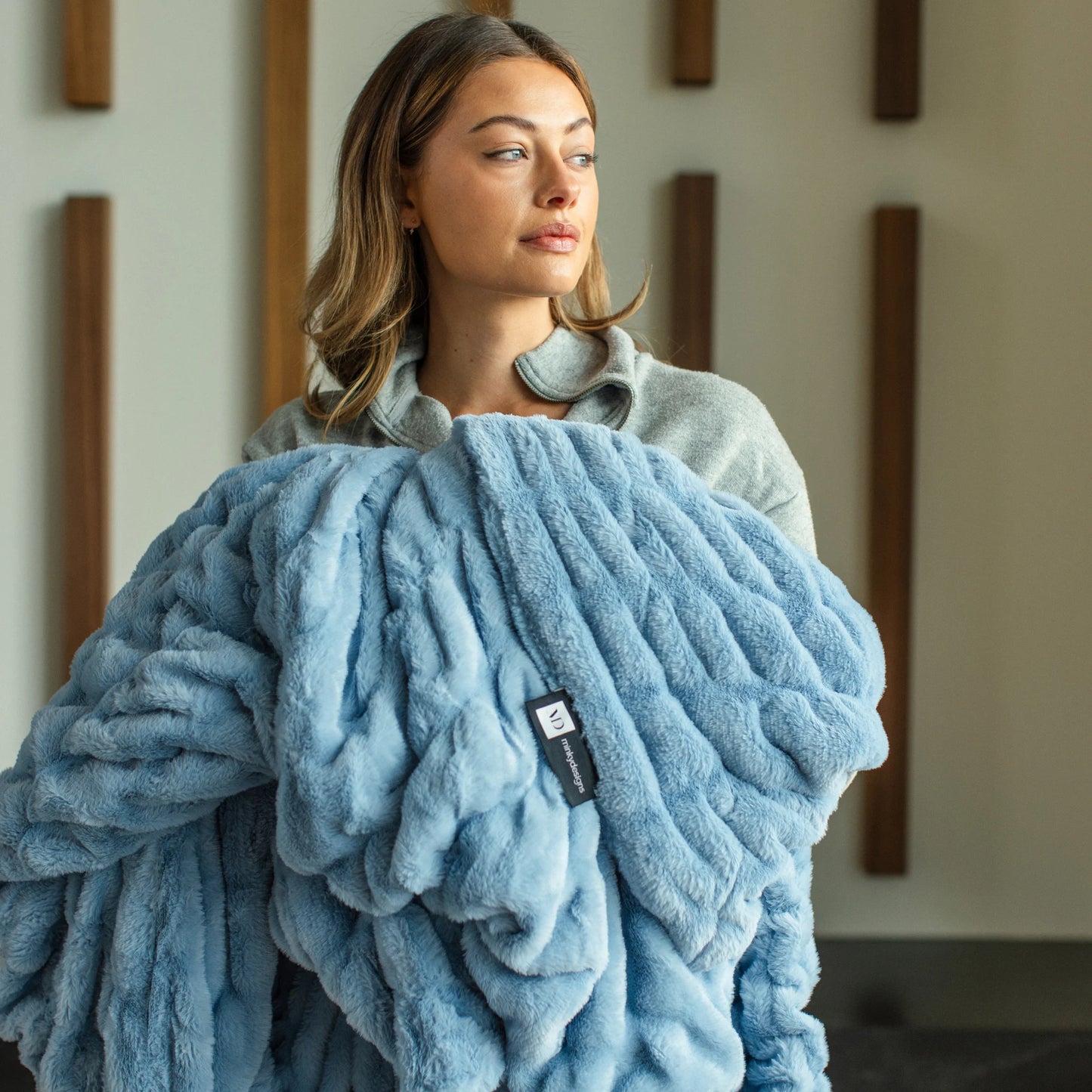 Iceberg Blue Minky Blanket