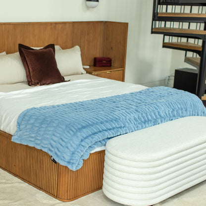 Iceberg Blue Minky Blanket