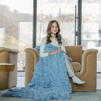 Iceberg Blue Minky Blanket