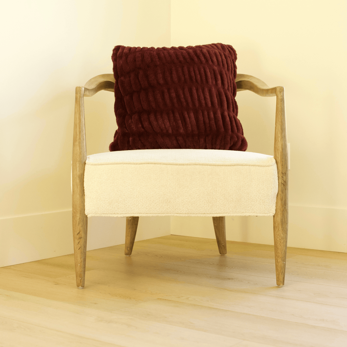 Berry Wine Minky Throw Pillow