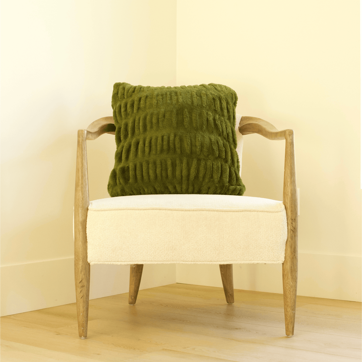 Moss Green Minky Throw Pillow