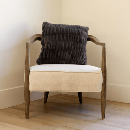 Charcoal Gray Minky Throw Pillow