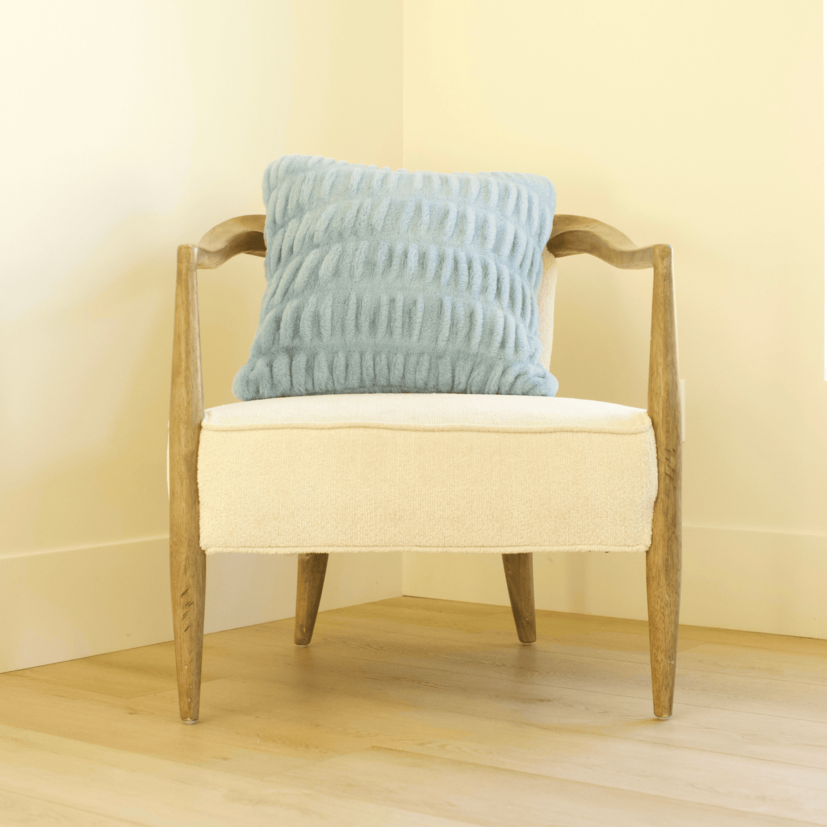 Iceberg Blue Minky Throw Pillow