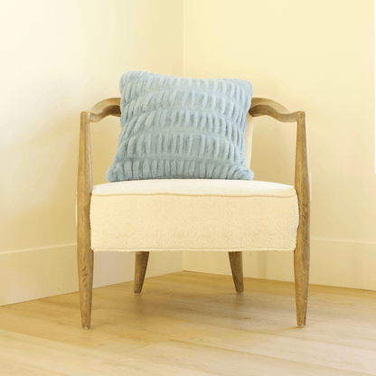 Iceberg Blue Minky Throw Pillow