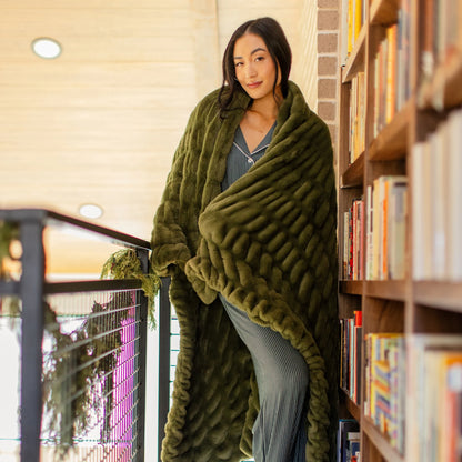Moss Green Minky Blanket