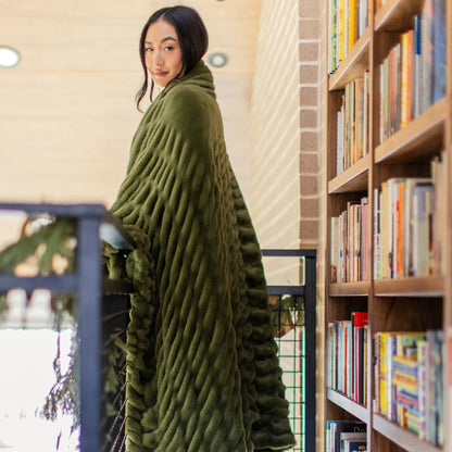 Moss Green Minky Blanket