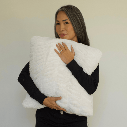 Polar Bear Minky Throw Pillow