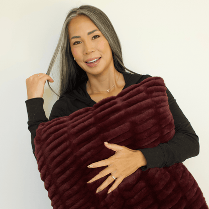 Berry Wine Minky Throw Pillow