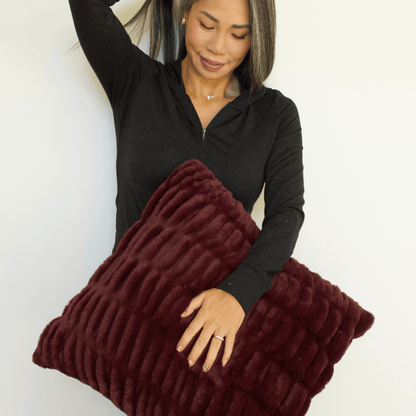 Berry Wine Minky Throw Pillow