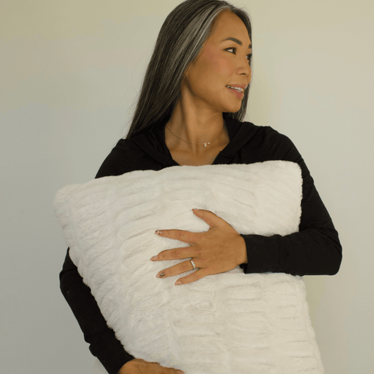 Polar Bear Minky Throw Pillow
