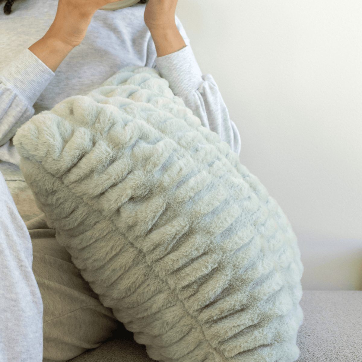 Sage Green Minky Throw Pillow