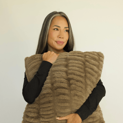 Driftwood Minky Throw Pillow