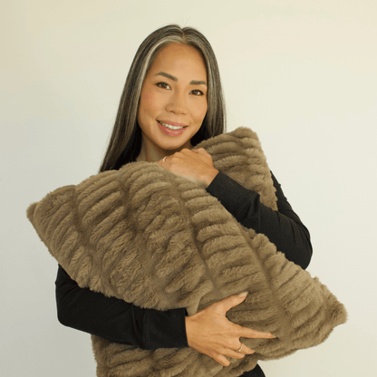 Driftwood Minky Throw Pillow