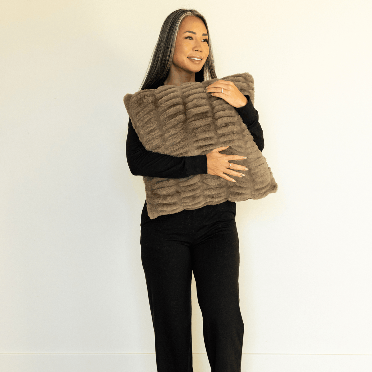 Driftwood Minky Throw Pillow