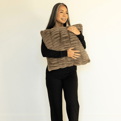 Driftwood Minky Throw Pillow