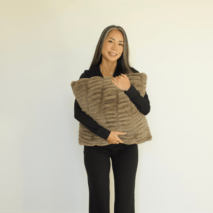 Driftwood Minky Throw Pillow