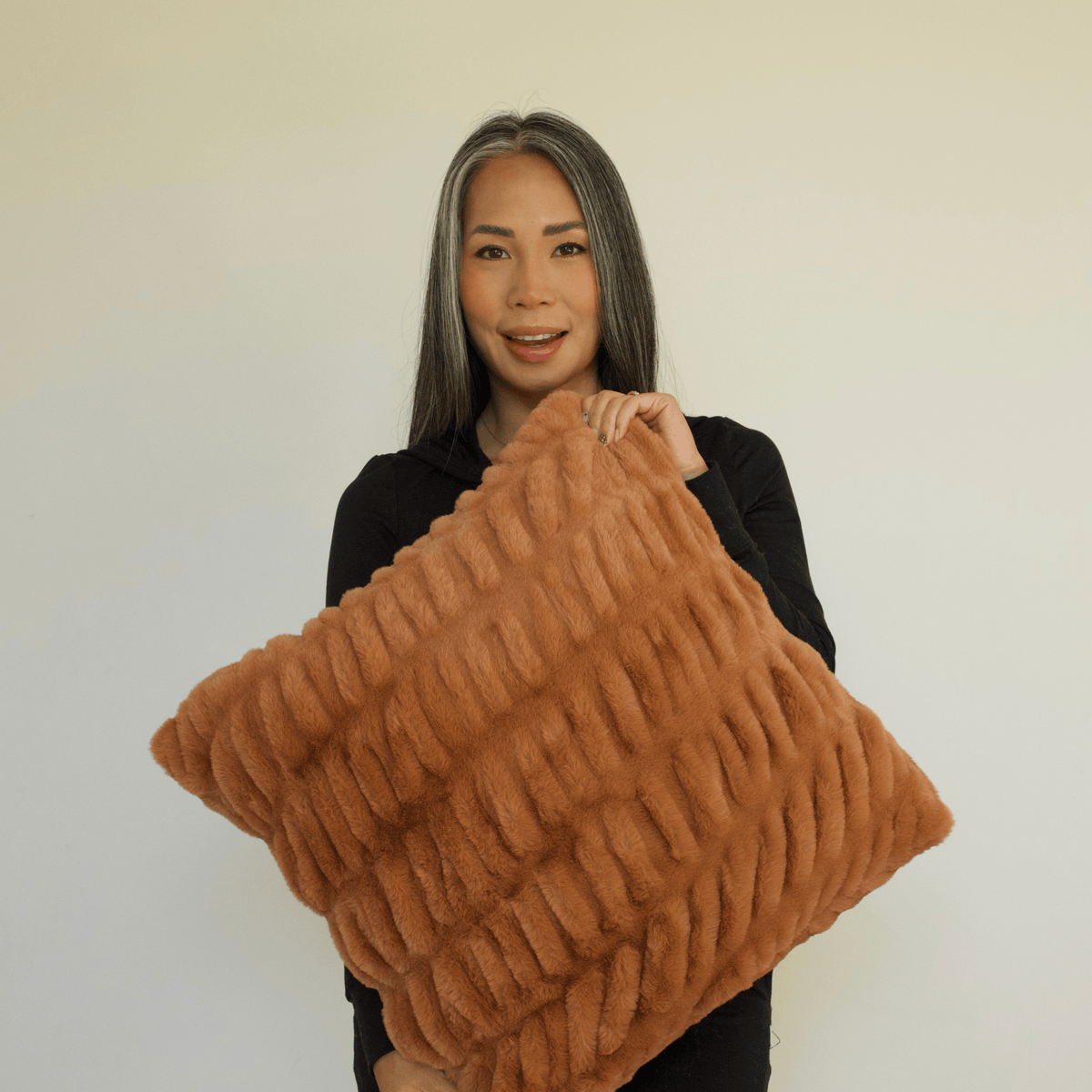 Copper Minky Throw Pillow