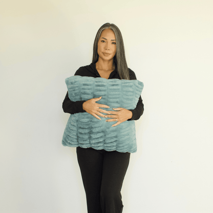 Glacier Glide Minky Throw Pillow