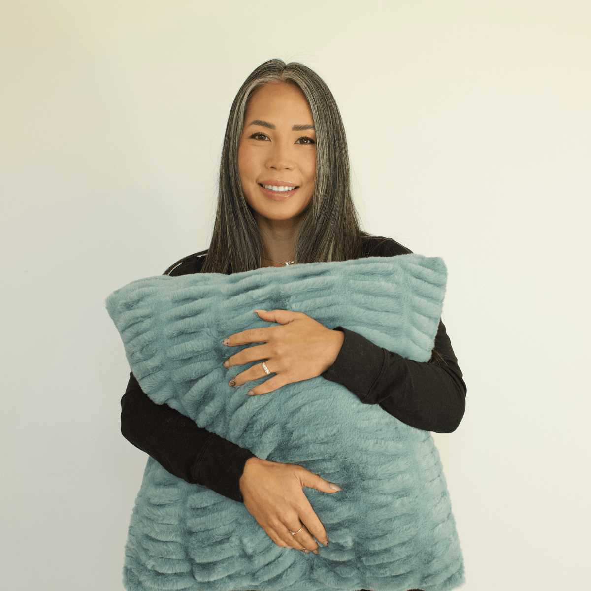 Glacier Glide Minky Throw Pillow