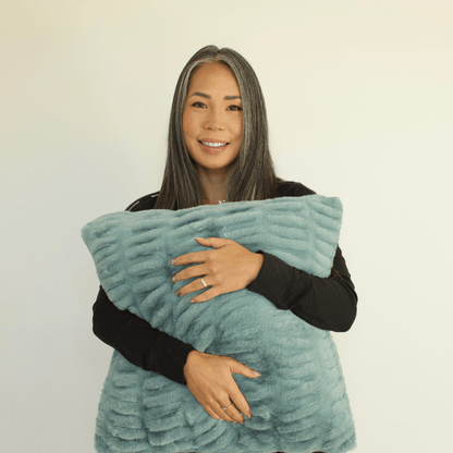 Glacier Glide Minky Throw Pillow