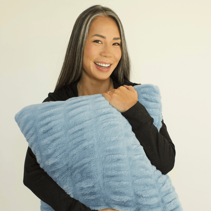 Iceberg Blue Minky Throw Pillow