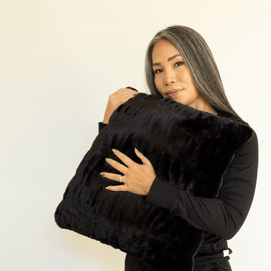 Jaguar Black Minky Throw Pillow
