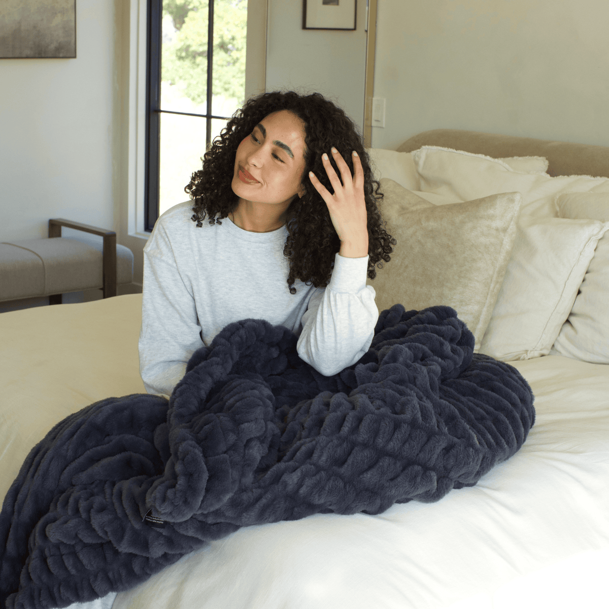 Charcoal Gray Minky Blanket