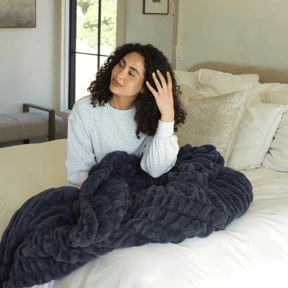 Charcoal Gray Minky Blanket