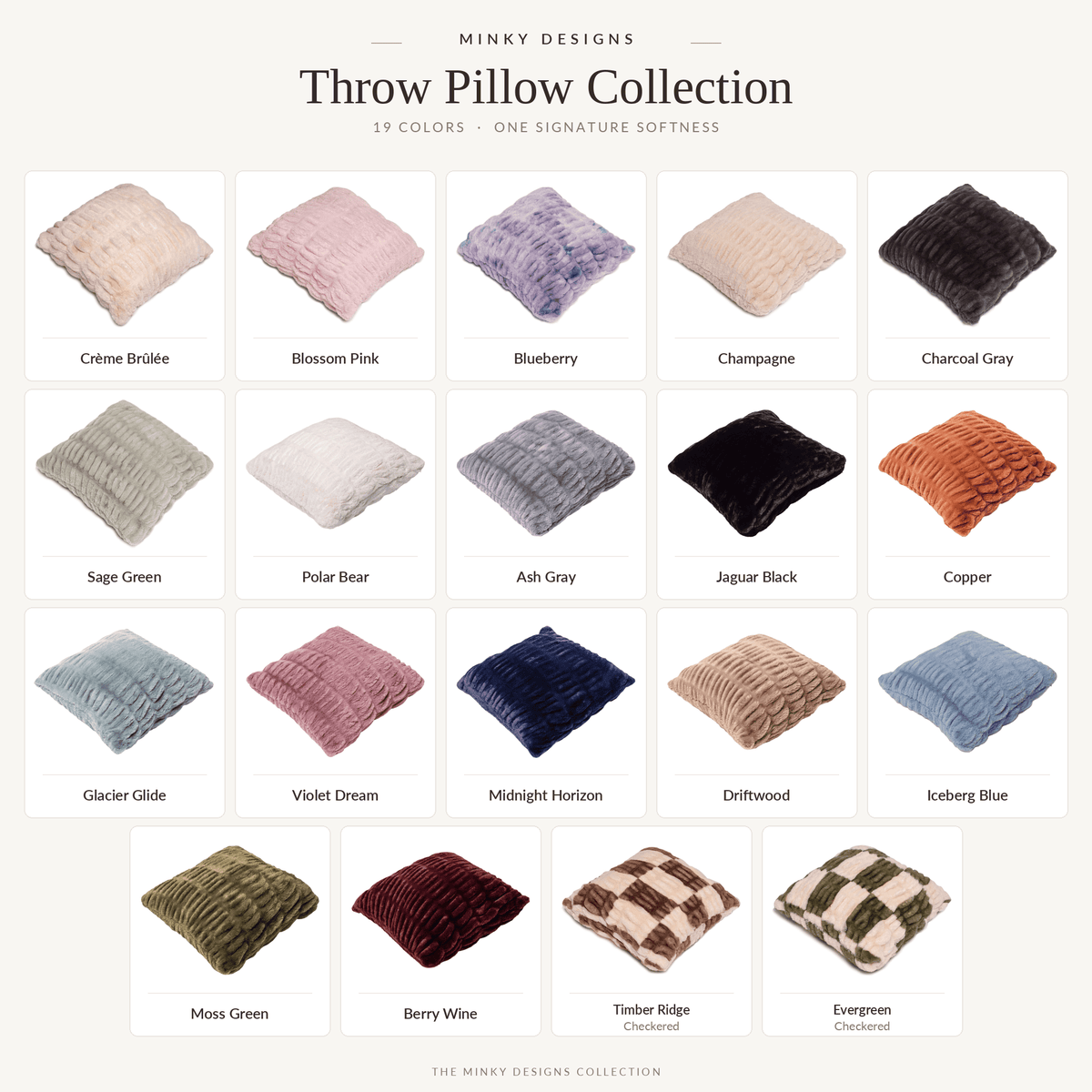 Copper Minky Throw Pillow